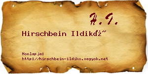 Hirschbein Ildikó névjegykártya